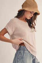 Load image into Gallery viewer, Cuffed sleeve two toned top